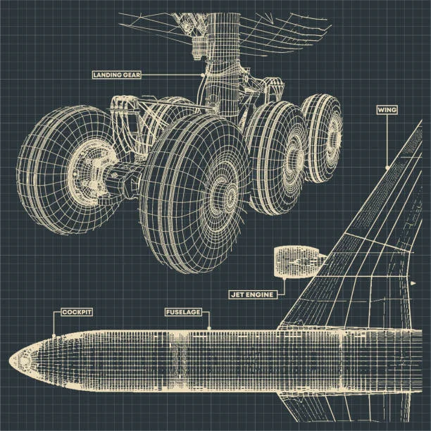 Home 4 infinity skies Vector illustration of a fragment of drawings of a civilian jet in the retro style