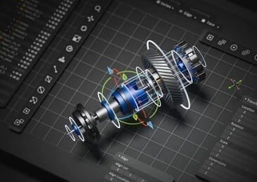 Services 6 Infinity Skies on a laptop computer with cad design