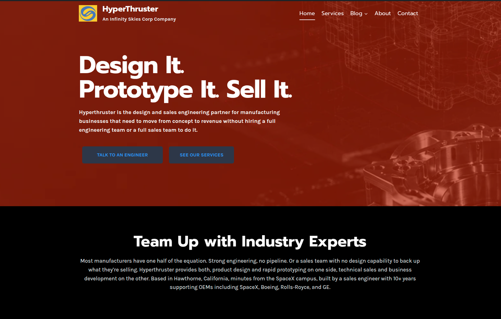 BUSINESSES 2 hyperthruster business development and product prototype website